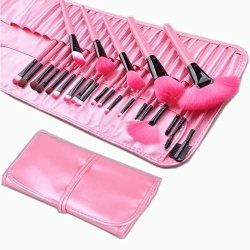 Set de 24 brochas y pinceles para maquillaje profesional