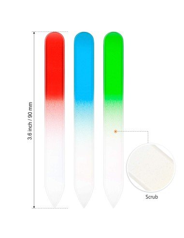 Set x6 Limas De Cristal Para Uñas Manicure Uso Profesional