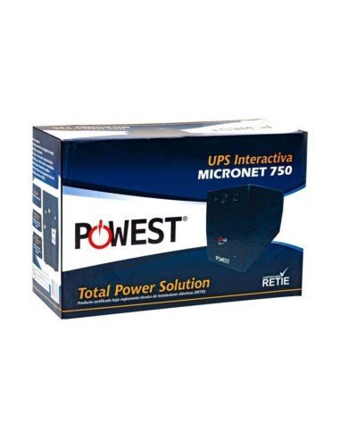 ⭐ UPS Interactiva Powest MicroNet 750 VA con Regulador Automático de Voltaje y Protección contra Picos