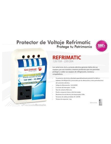 ⭐ Protector de Voltaje 120V/10A RefriMatic