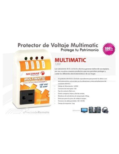 ⭐ Protector de Voltaje 120V/10A MultiMatic