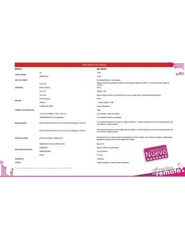 ⭐ Protector de Voltaje 120V/10A MultiMatic