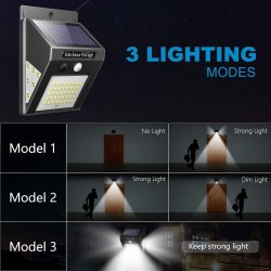 ⭐Luz LED Solar con sensor de movimiento para exteriores