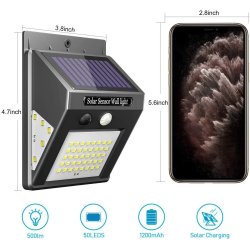 ⭐Luz LED Solar con sensor de movimiento para exteriores