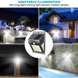 ⭐Luz LED Solar con sensor de movimiento para exteriores
