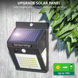 ⭐Luz LED Solar con sensor de movimiento para exteriores