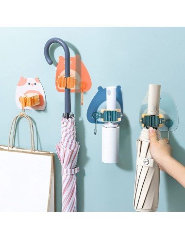 ⭐ Setx4 Organizador Soporte Escobas Multiusos Adorables Gatos