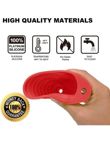 ⭐ Embudo De Silicona Flexible Plegable Funnel Cocina Portable