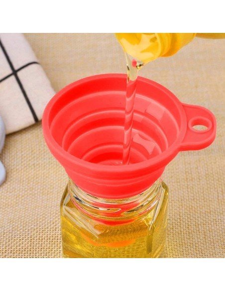 ⭐ Embudo De Silicona Flexible Plegable Funnel Cocina Portable ⭐ Embudo De Silicona Flexible Plegable Funnel Cocina Portable