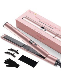 ⭐ Bestope Plancha Rizador Cabello Cerámica Turmalina 2 en 1