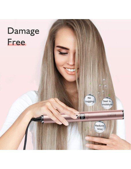 ⭐ Bestope Plancha Rizador Cabello Cerámica Turmalina 2 en 1 