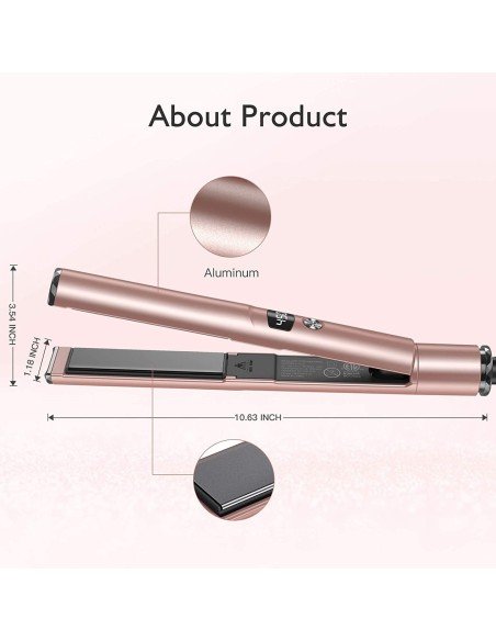 ⭐ Bestope Plancha Rizador Cabello Cerámica Turmalina 2 en 1 