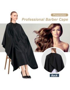 ⭐ Capa Peluquería Babero Antifluido Corte Cabello Ajustable 2
