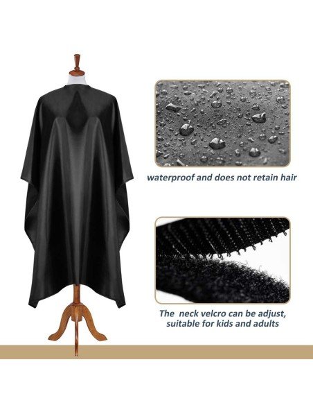 ⭐ Capa Peluquería Babero Antifluido Corte Cabello Ajustable