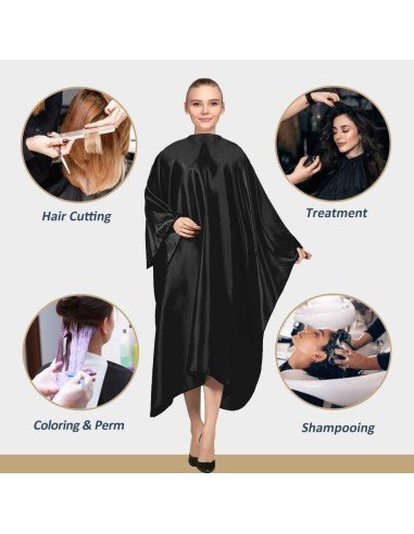⭐ Capa Peluquería Babero Antifluido Corte Cabello Ajustable