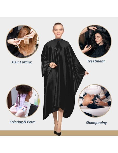 ⭐ Capa Peluquería Babero Antifluido Corte Cabello Ajustable