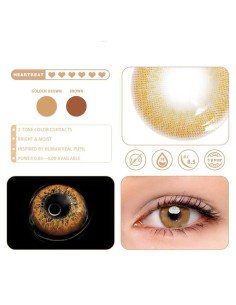 ⭐ Lentes de contacto Gold ojos Dorados, brillos y destellos luminosos 2