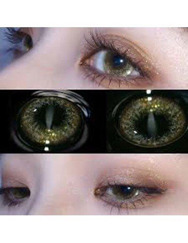 ⭐ Lentes de contacto Gold ojos Dorados, brillos y destellos luminosos