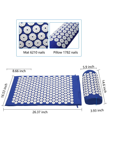 ⭐ Manta Yoga Con Acu presión Anti Stress Dolores Espalda anti stress