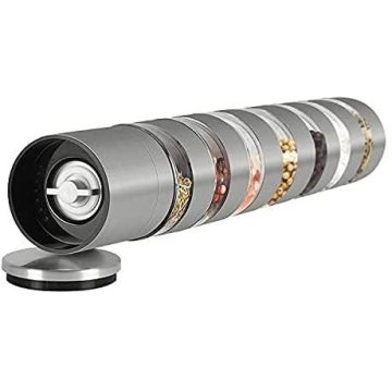 Pimentero Ajustable 6 Niveles Molino Sal Especies Pimienta Acero Inoxidable