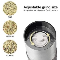 Pimentero Ajustable 6 Niveles Molino Sal Especies Pimienta Acero Inoxidable