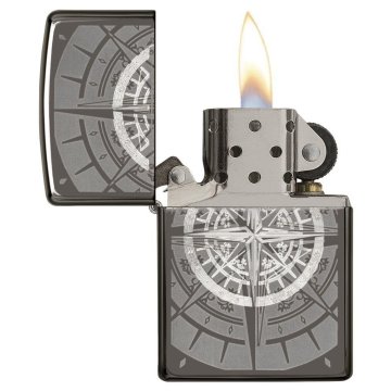 ⭐ Encendedor Zippo Stamp Hielo Brújula 29232 Negro