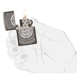 ⭐ Encendedor Zippo Stamp Hielo Brújula 29232 Negro