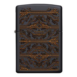 ⭐ Encendedor Zippo Stamp Circuito 49572 Negro Mate