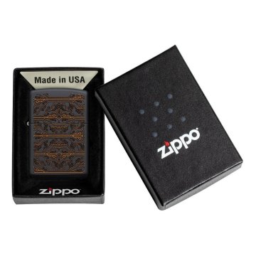 ⭐ Encendedor Zippo Stamp Circuito 49572 Negro Mate