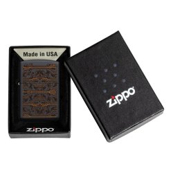 ⭐ Encendedor Zippo Stamp Circuito 49572 Negro Mate