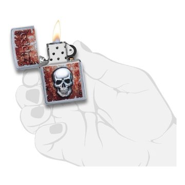 ⭐ Encendedor Zippo Stamp Calavera Oxidada 29870
