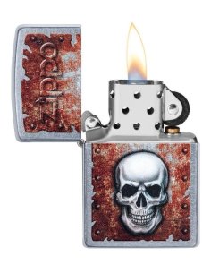 ⭐ Encendedor Zippo Stamp Calavera Oxidada 29870 2