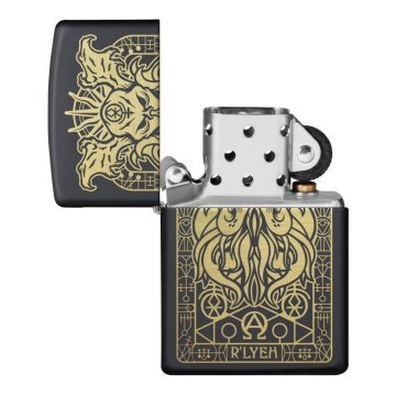 ⭐ Encendedor Zippo Stamp R-Lyeh Monstruo 29965 Negro Mate