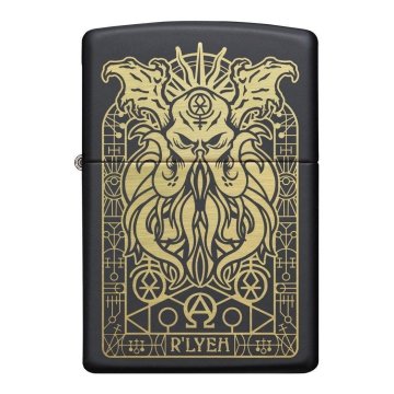 ⭐ Encendedor Zippo Stamp R-Lyeh Monstruo 29965 Negro Mate
