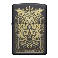 ⭐ Encendedor Zippo Stamp R-Lyeh Monstruo 29965 Negro Mate