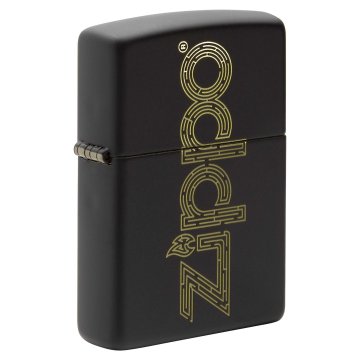 ⭐ Encendedor Zippo Stamp Logo laberinto MZ49598 Negro Mate