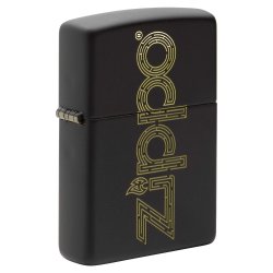 ⭐ Encendedor Zippo Stamp Logo laberinto MZ49598 Negro Mate