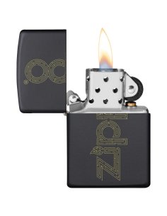 ⭐ Encendedor Zippo Stamp Logo laberinto MZ49598 Negro Mate 2