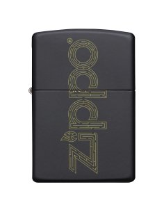⭐ Encendedor Zippo Stamp Logo laberinto MZ49598 Negro Mate