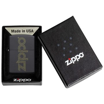 ⭐ Encendedor Zippo Stamp Logo laberinto MZ49598 Negro Mate