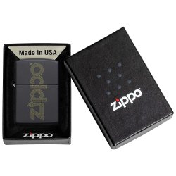 ⭐ Encendedor Zippo Stamp Logo laberinto MZ49598 Negro Mate