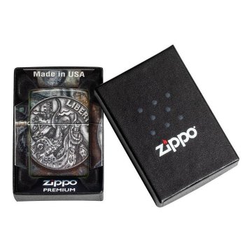 ⭐ Encendedor Zippo Stamp Moneda De Pirata 49434