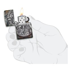 ⭐ Encendedor Zippo Stamp Moneda De Pirata 49434
