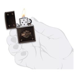 ⭐ Encendedor Zippo Stamp Escudo 49466 Harley Davidson