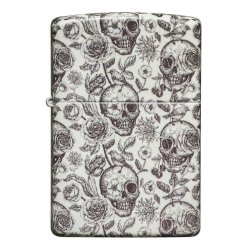 ⭐ Encendedor Zippo Stamp Skull Glow Dark 49458