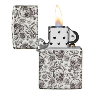 ⭐ Encendedor Zippo Stamp Skull Glow Dark 49458