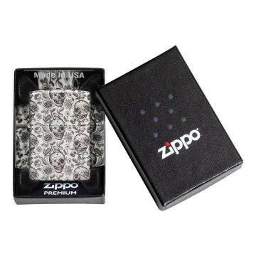 ⭐ Encendedor Zippo Stamp Skull Glow Dark 49458