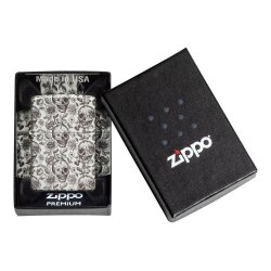⭐ Encendedor Zippo Stamp Skull Glow Dark 49458
