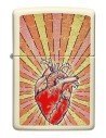 ⭐ Encendedor Zippo Stamp Corazon 49397 Crema Mate