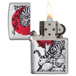 ⭐ Encendedor Zippo Stamp Tigre Blanco